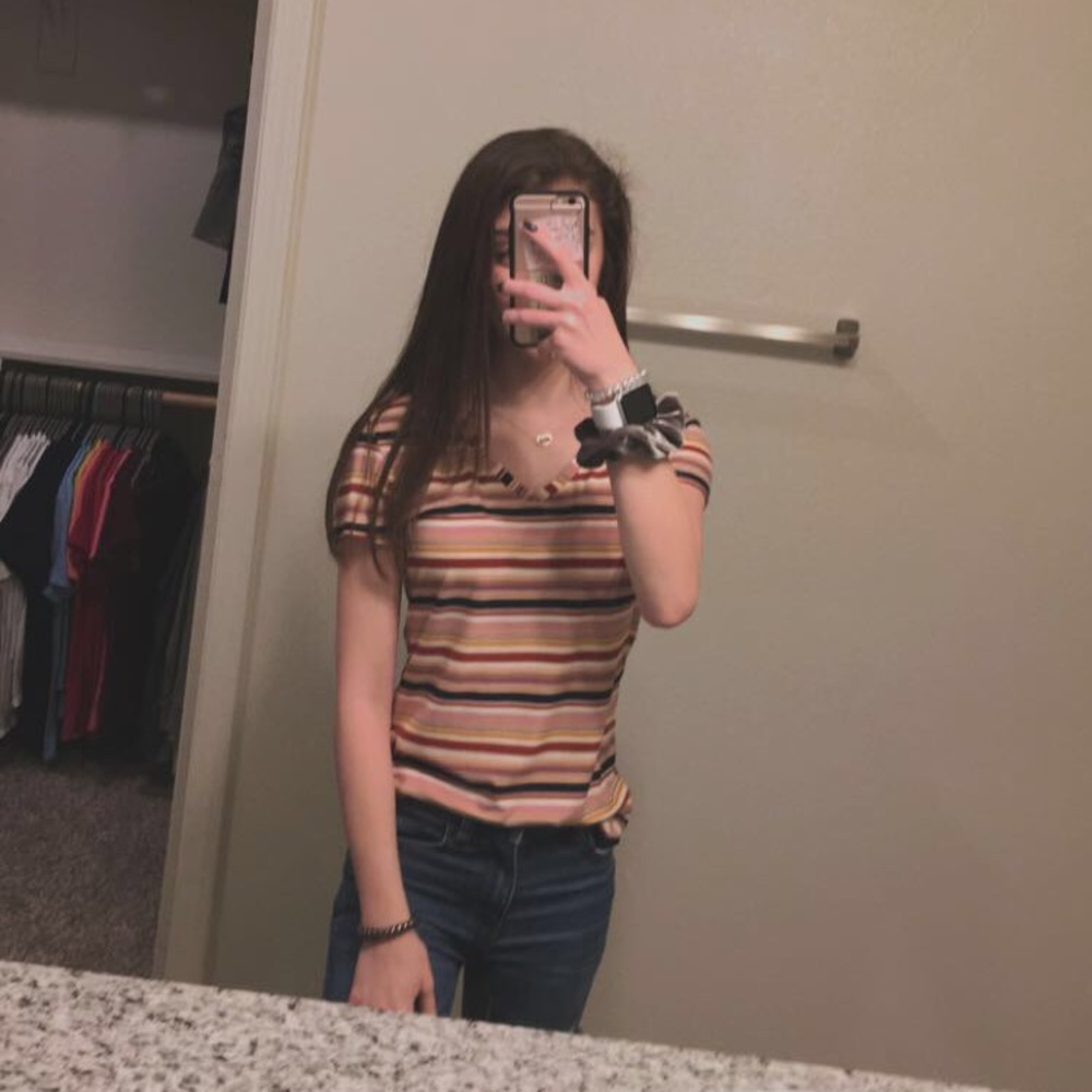striped blouse